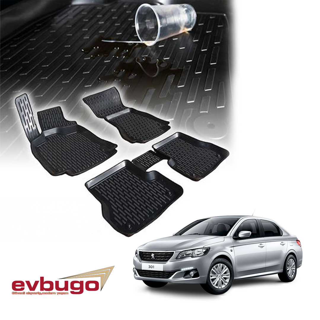 3D PASPAS SİYAH PEUGEOT 301 2012+